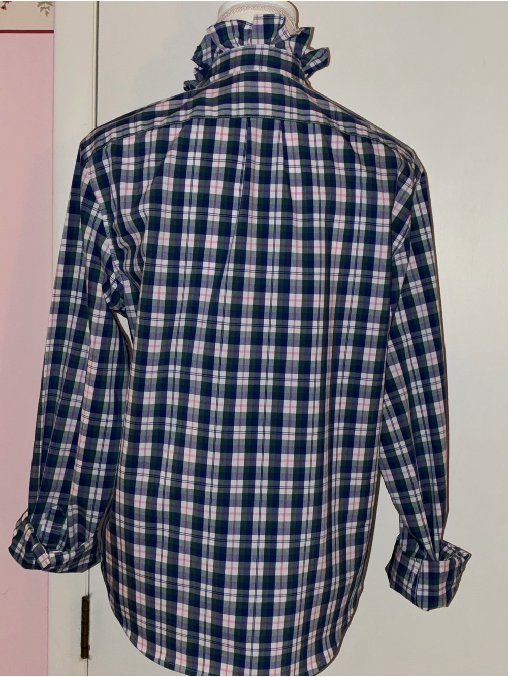 Up cycled J. Crew ruffled collar Girly shirt - Picture 3 of 5